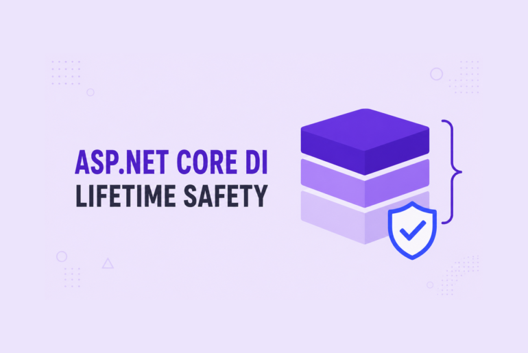 ASP.NET Core dependency injection lifetimes and scope safety