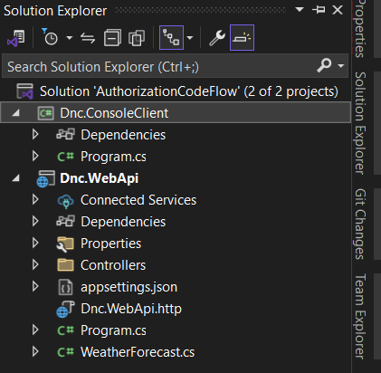 Authorization Code Flow Azure Ad Setting up the project