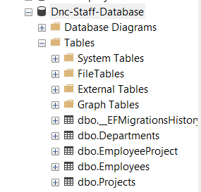 Entity Framework Code First Approach in .NET 8 database created