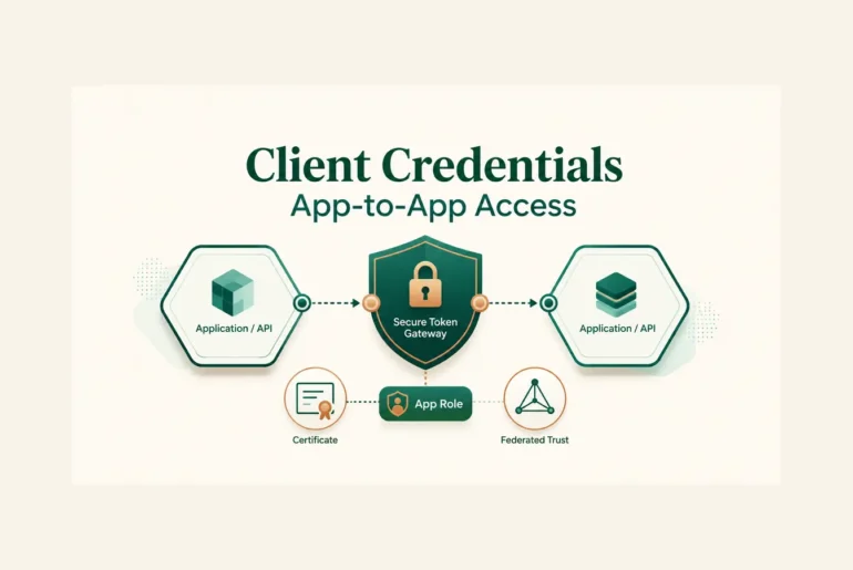 Microsoft Entra client credentials flow for app-to-app access in .NET 8
