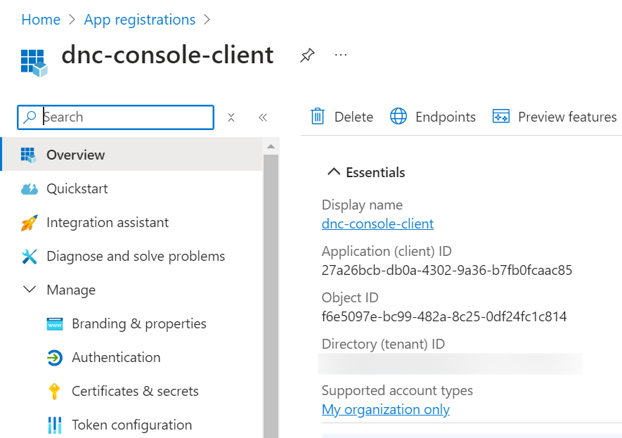 Client Credentials Flow in Entra ID registered console client in Entra Id