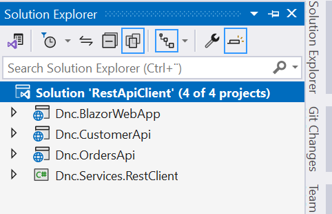 Reusable HttpClient service in ASP.NET Core Integrated with Entra ID Adding APIs and Web app to the Rest client project