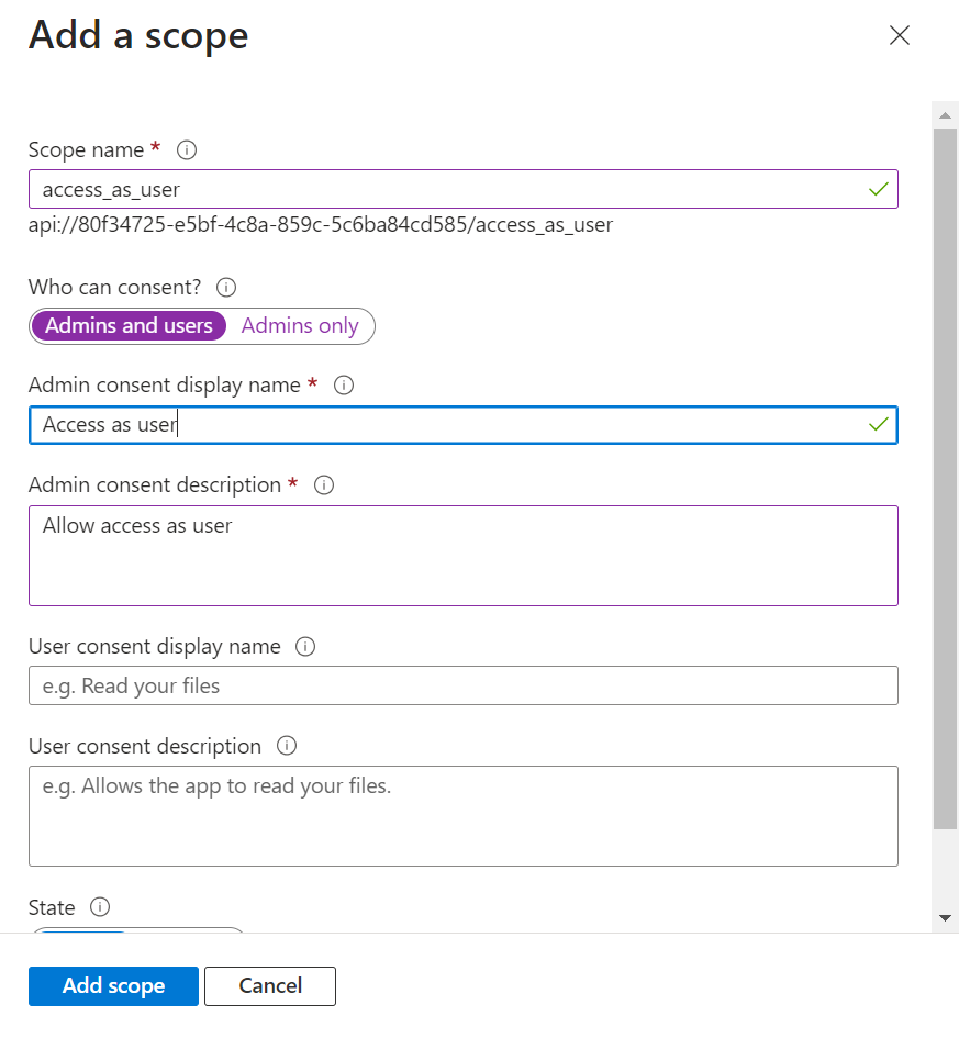 On Behalf Of Flow Entra ID expose customer api