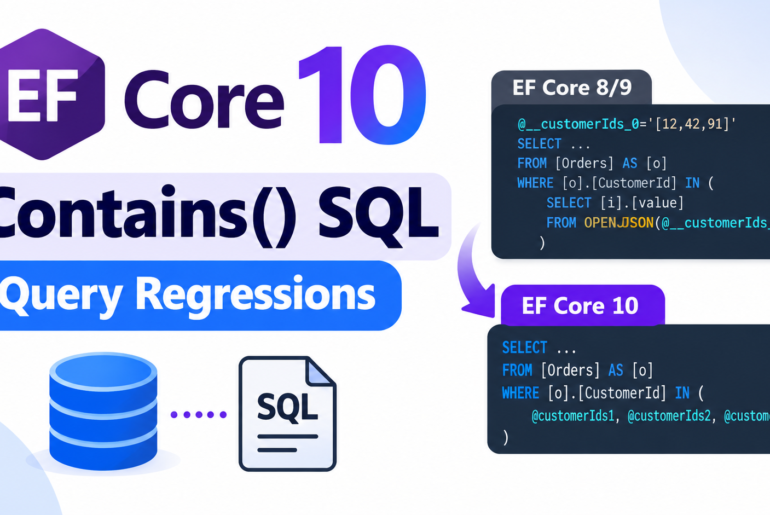EF Core 10 Contains SQL query regressions