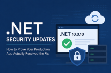 .NET security updates showing production runtime verification for .NET 10.0.10