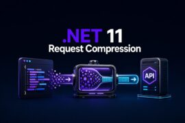 .NET 11 HTTP request compression pipeline from a JSON client to an API endpoint