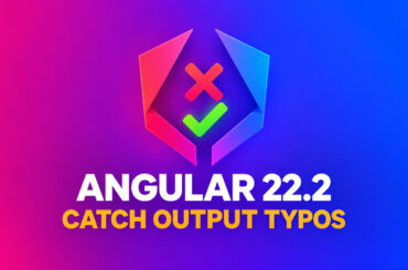 Angular unclaimed event names compiler shield marking an output typo with an X and a valid output with a check