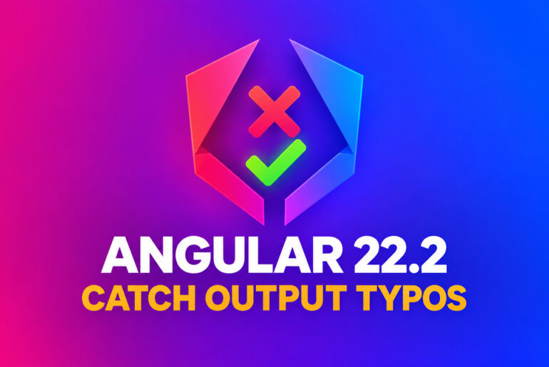 Angular unclaimed event names compiler shield marking an output typo with an X and a valid output with a check