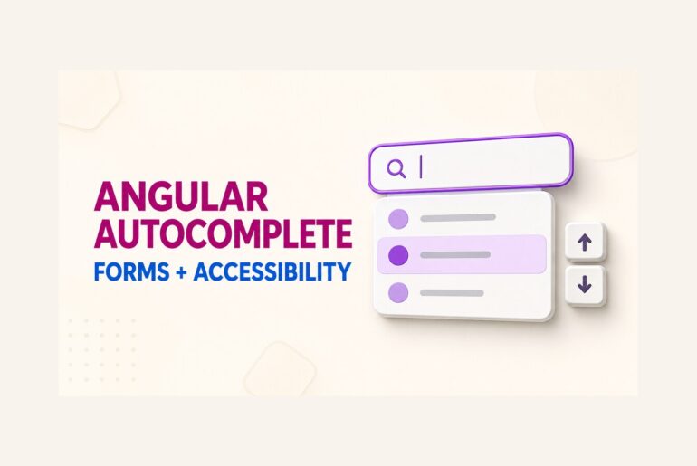 Angular autocomplete select component for forms and accessibility