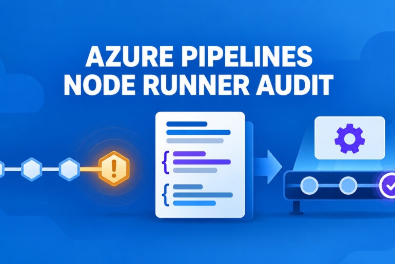 Azure Pipelines node runner audit with retirement timeline, task manifest, and verified upgraded pipeline
