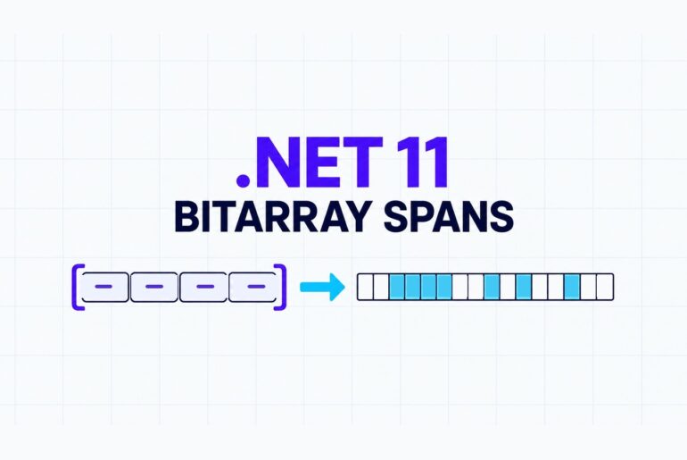 .NET 11 BitArray span input flowing from four byte values into a sixteen-bit array