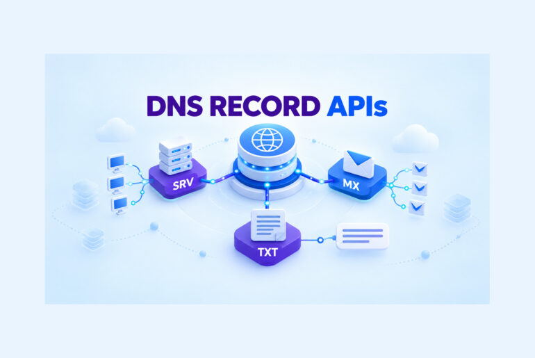.NET 11 DNS APIs connecting SRV, MX, and TXT record nodes