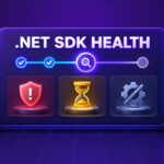 CheckSdkVulnerabilities .NET SDK health panel with CI indicators for vulnerable, end-of-life, and discontinued SDKs