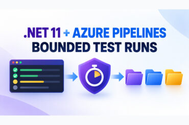 .NET 11 Azure Pipelines bounded test run with timeout control and preserved per-module result folders