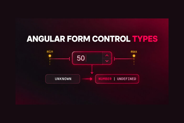 A numeric Angular form control converts unknown min and max inputs into a number or undefined through a type-safe signal pipeline.