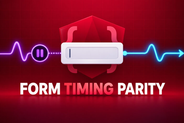 An Angular form field compares a paused blur-timed value pulse with an early value pulse.
