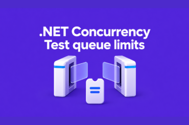 Admission gate and waiting token illustrating .NET concurrency queue limits.