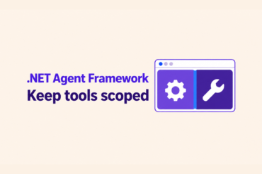 Agent Framework tool isolation illustrated by two separate tool panes inside a shared .NET client.