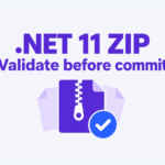 Archive and checked records illustrating validation before committing .NET 11 ZIP imports.