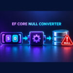 An EF Core primitive collection passes through a converter and hits a null hazard before database storage.